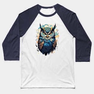 Fantasy Owl in Vector Style Baseball T-Shirt